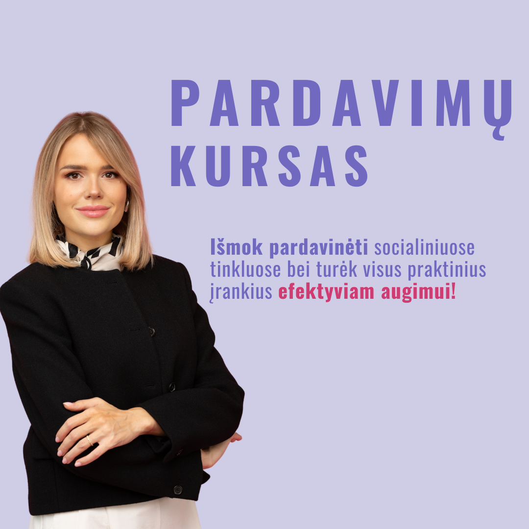 Pardavimų socialiniuose tinkluose KURSAS