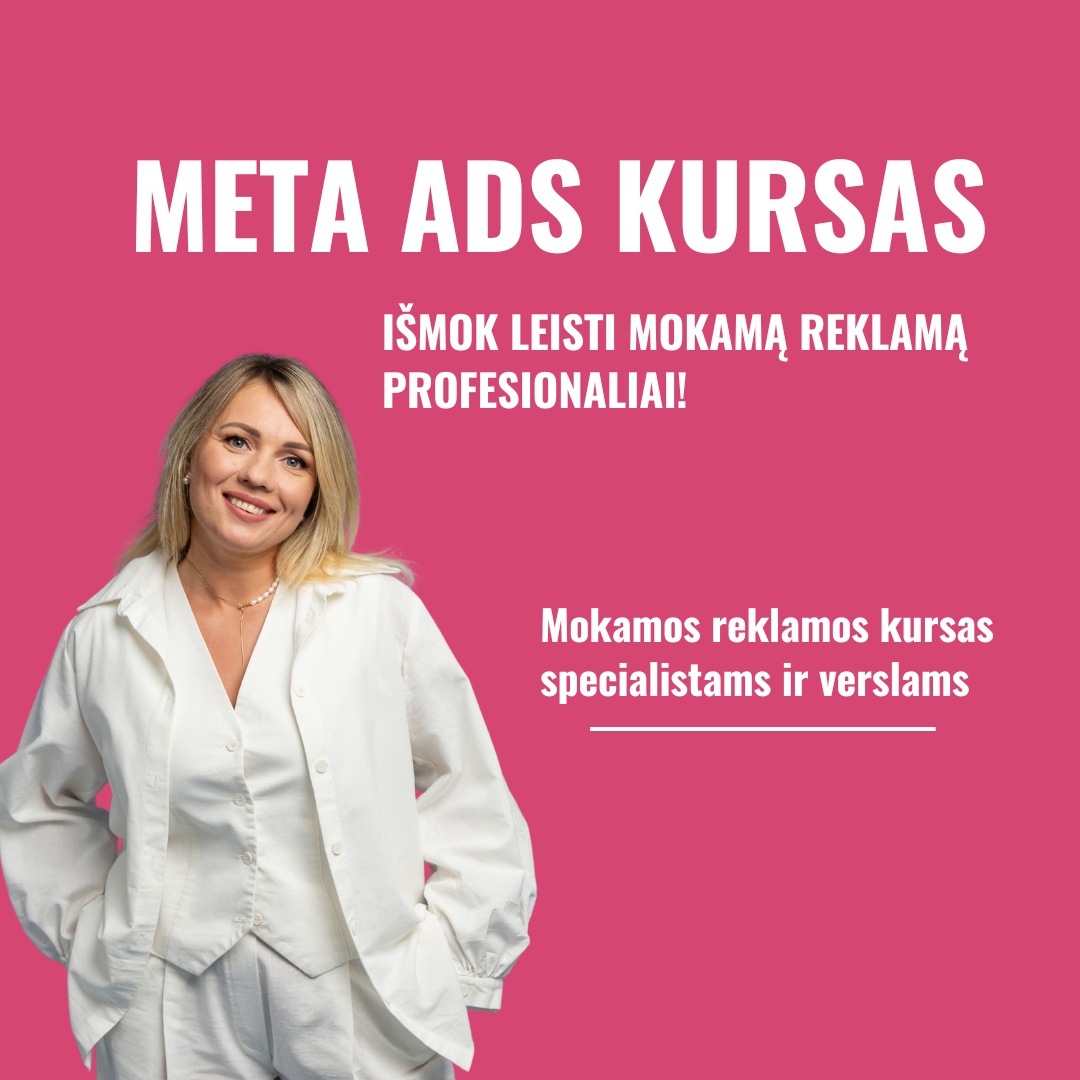 META mokamos reklamos kursas